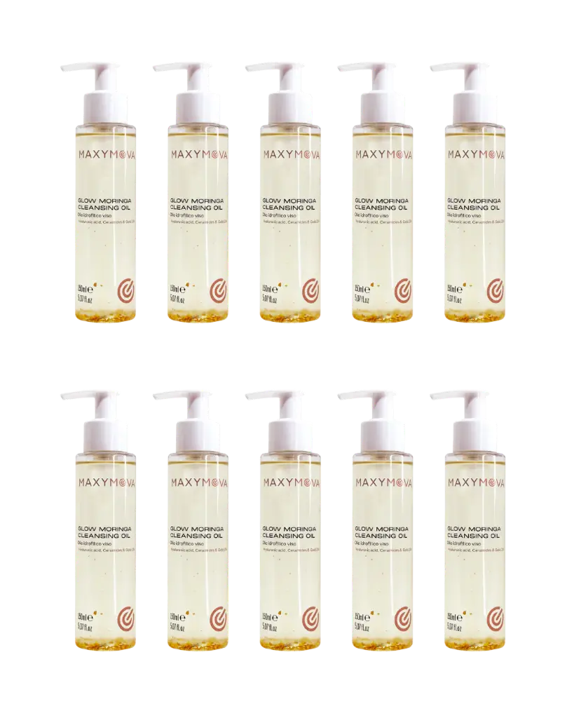 [M0282] Glow Moringa Cleansing Oil set 10 pz – Olio Detergente Idrofilico MAXYMOVA - Esclusiva per Saloni