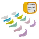 Unicorn - Bigodini Professionali Curl 6 Paia Colorati e Ultra Morbidi per la Laminazione Ciglia