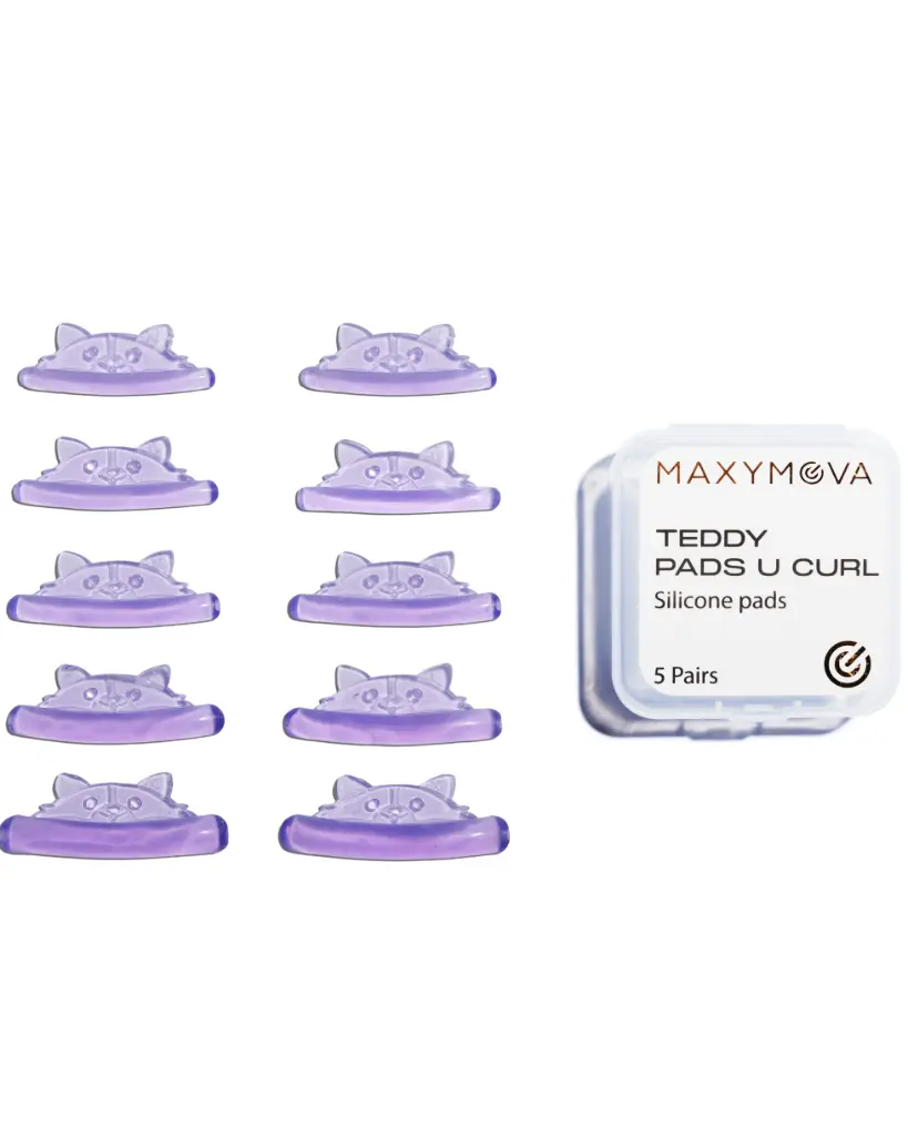 [M0199] Bigodini Teddy Curvatura U - Bigodini in Silicone Ultra-Adesivi per Laminazione MAXYMOVA - 5 paia