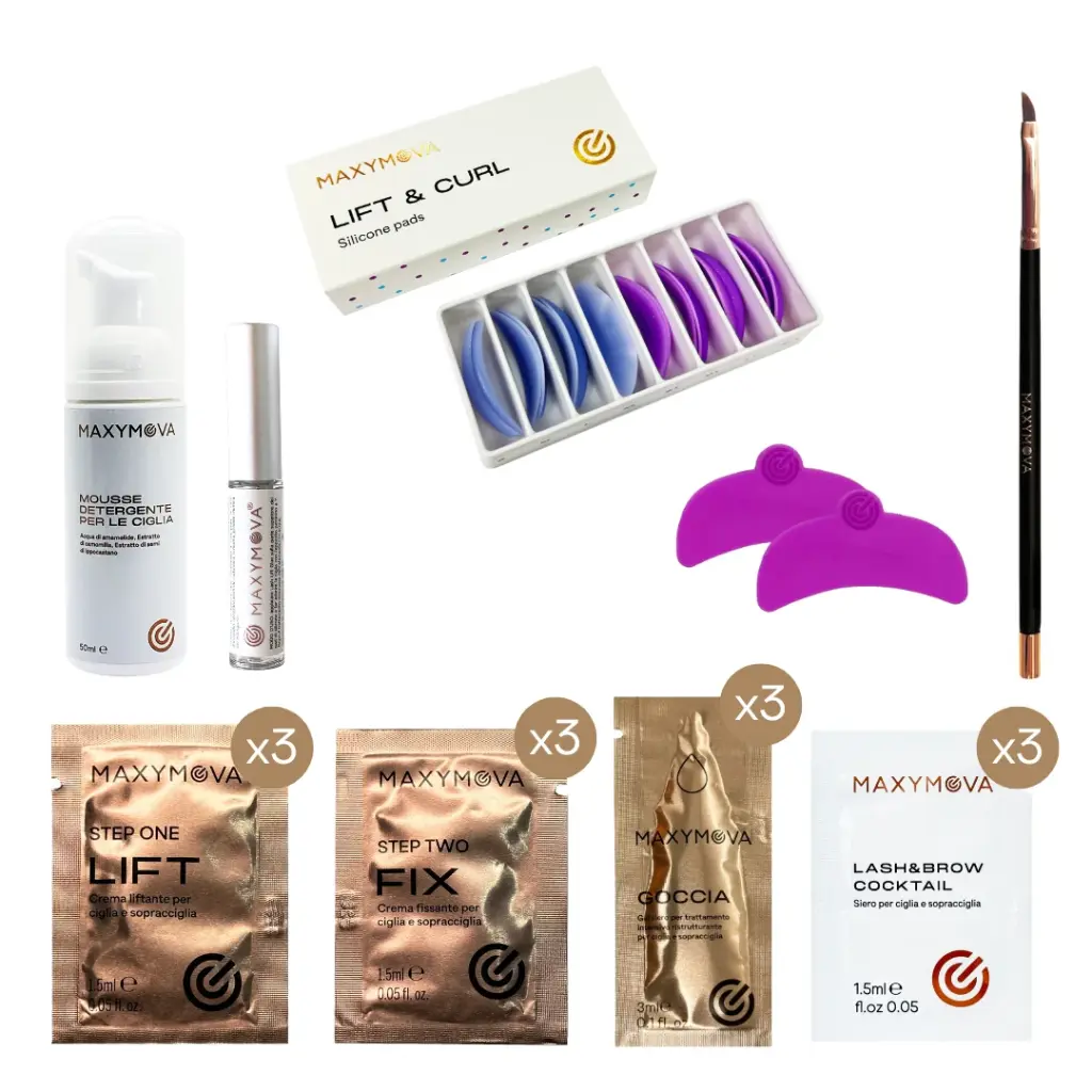 [M0251] Mini Kit per Laminazione Ciglia e Sopracciglia con Accessori, MAXYMOVA