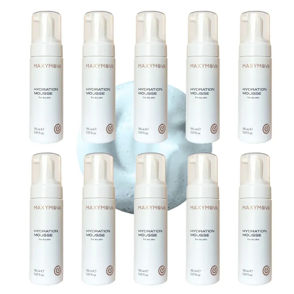 Mousse Idratante 150ml Set 10 pz - Per ciglia & viso con Aloe Vera Biologica, Estratto di Rosa di Gerico