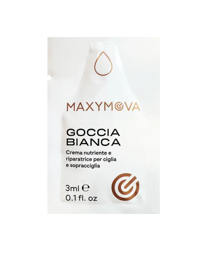 [M0313] Goccia Bianca 3ml bustina - Crema nutriente e riparatrice per ciglia e sopracciglia Laminazione MAXYMOVA
