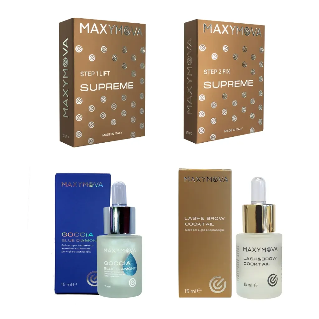 Kit Lozioni in Bustine Supreme per Laminazione Ciglia e Sopracciglia - Scelta Ideale per Risultato Garantito