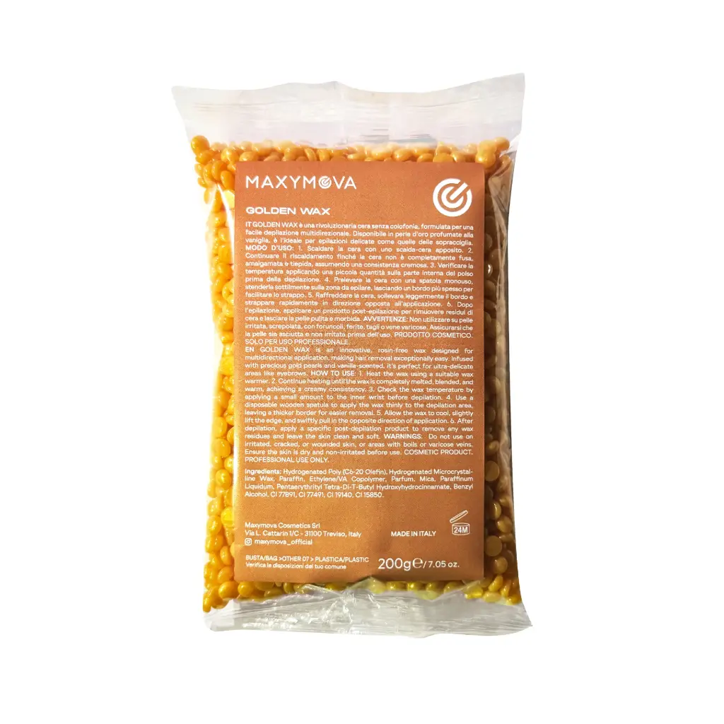 [M0101] Golden Wax MAXYMOVA - Cera Dorata per sopracciglia/zone delicate - 200g