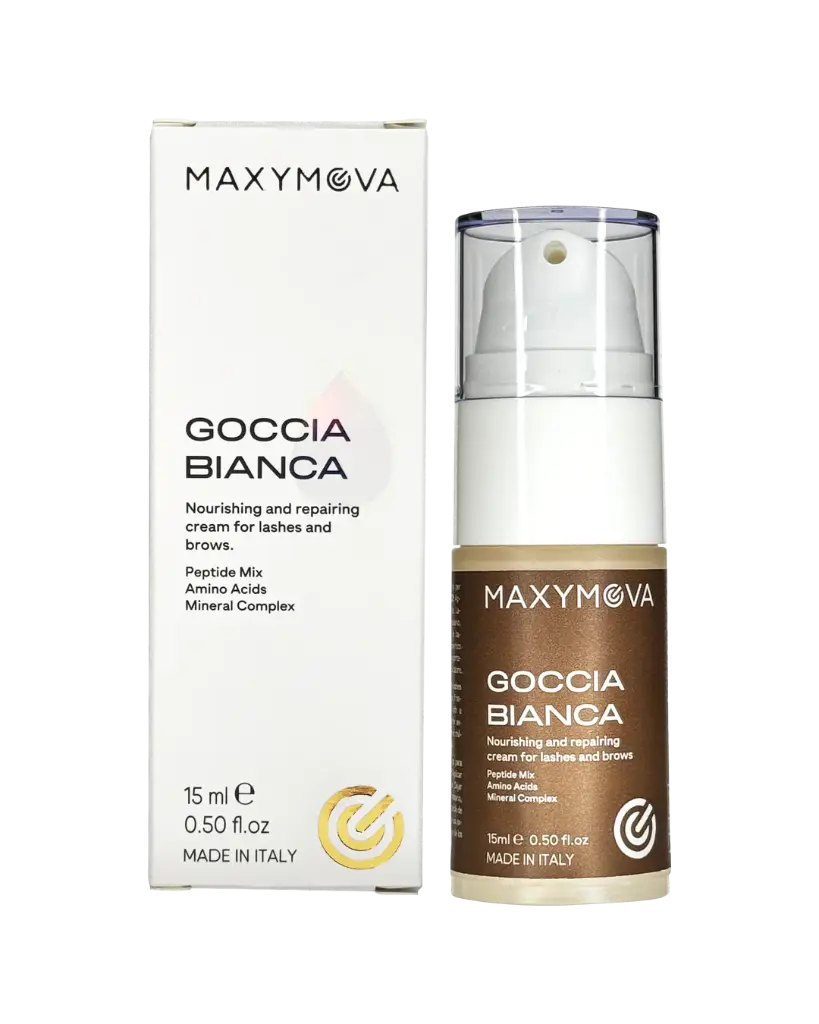 [M0262] Goccia Bianca 15ml - Crema Nutriente e Riparatrice per Ciglia e Sopracciglia Laminazione MAXYMOVA