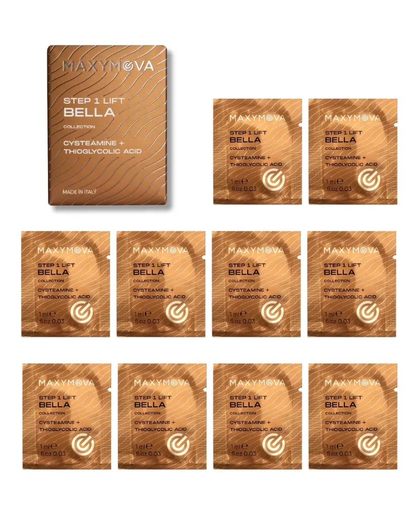 [M0350] Step 1 Bella Collection - bustine 1ml x 10 pz Crema permanente con Cisteamina + Acido Tioglicolico