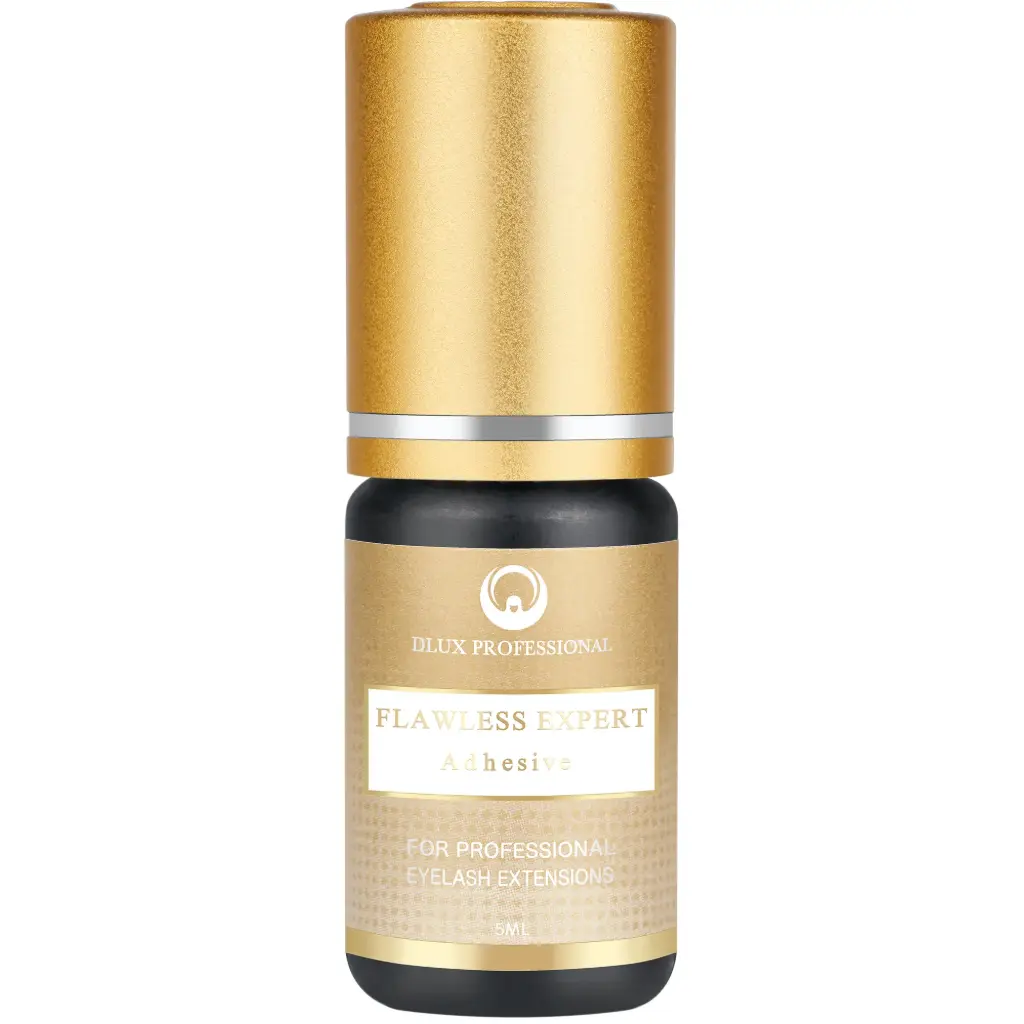 [D0555] Colla per extension ciglia Flawless Expert 5ml - 2-3 sec, Nera - DLux Professional